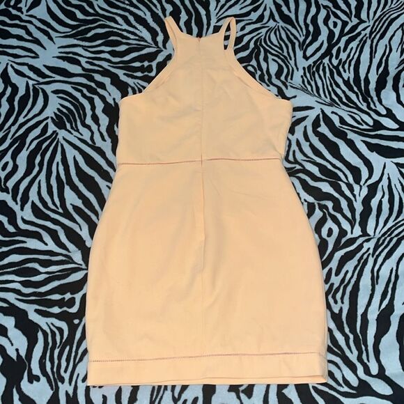 Elizabeth & James - Light Orange Sleeveless Racerback Sheath Mini Dress Sz 10 - Picture 7 of 10